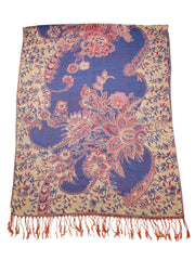 Colorful ethnic style jacquard fringed scarf Sai Feel