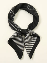 Contrast stripes printed scarf Sai Feel