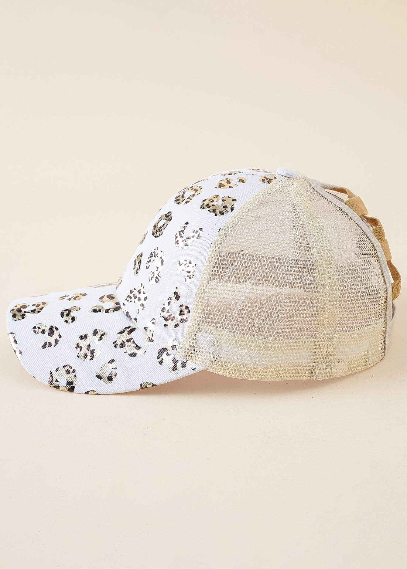 Cow Print Mesh Block Baseball Cap Sai Feel