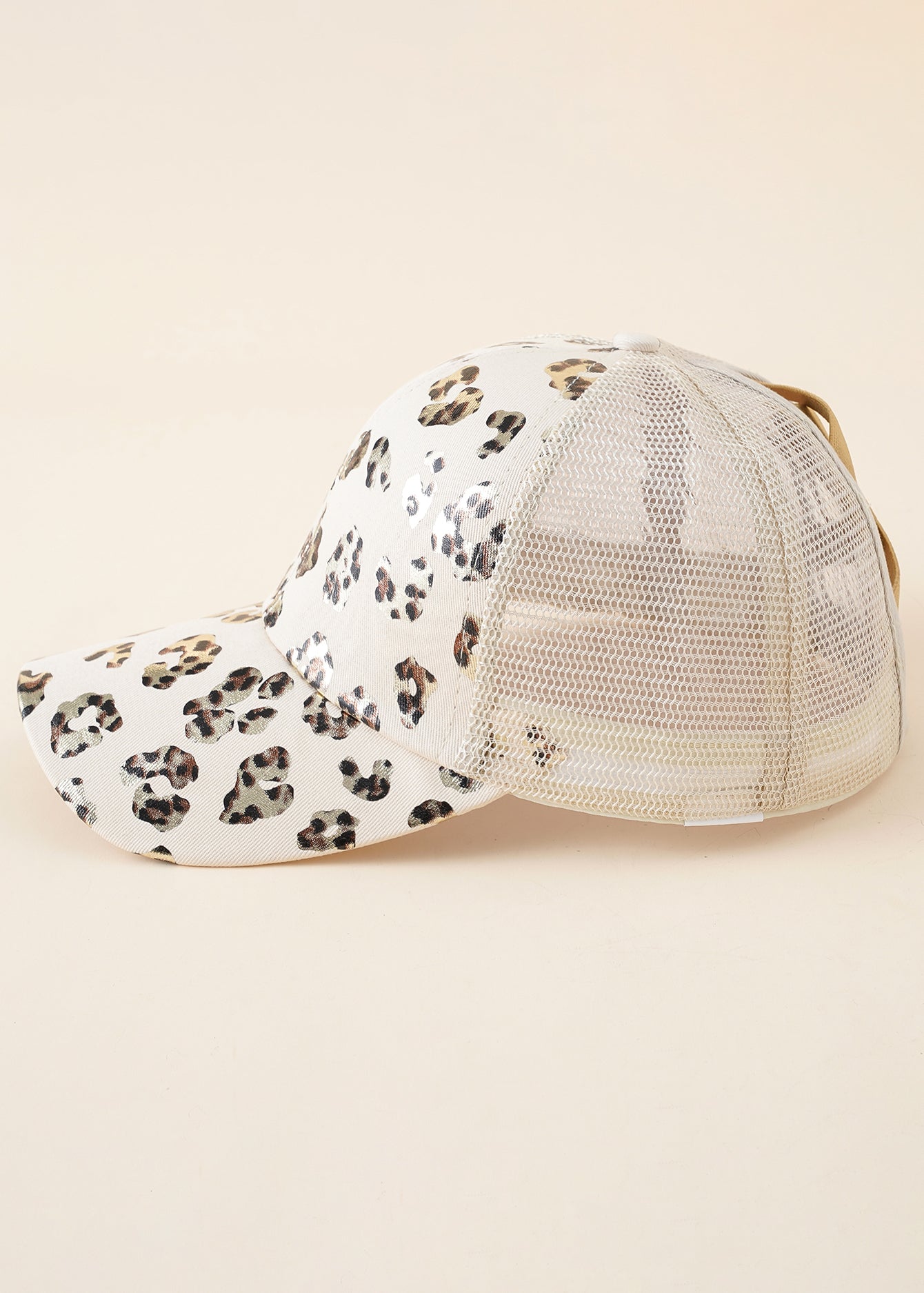 Cow Print Mesh Block Baseball Cap Sai Feel