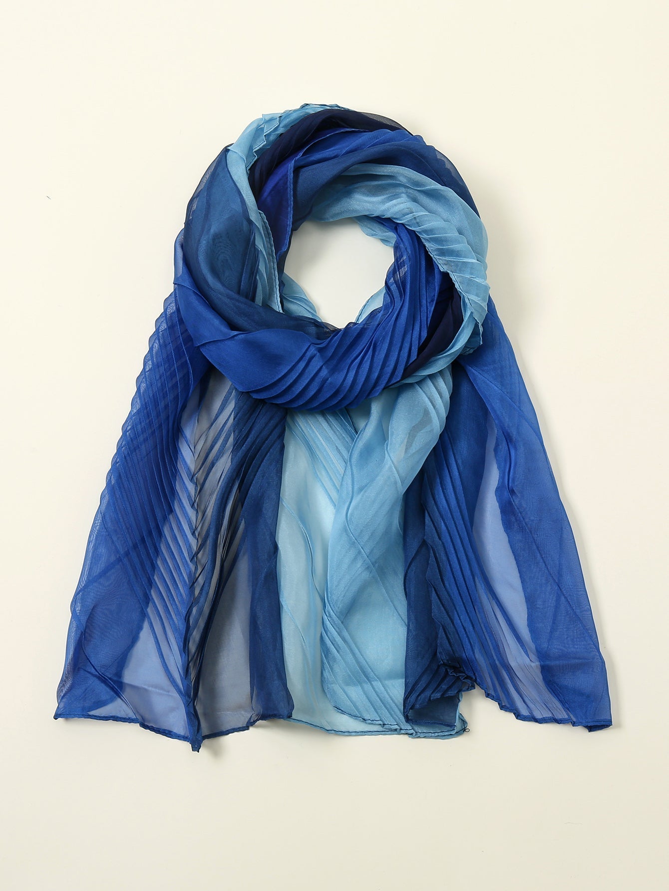Crumpled rainbow color scarf Sai Feel