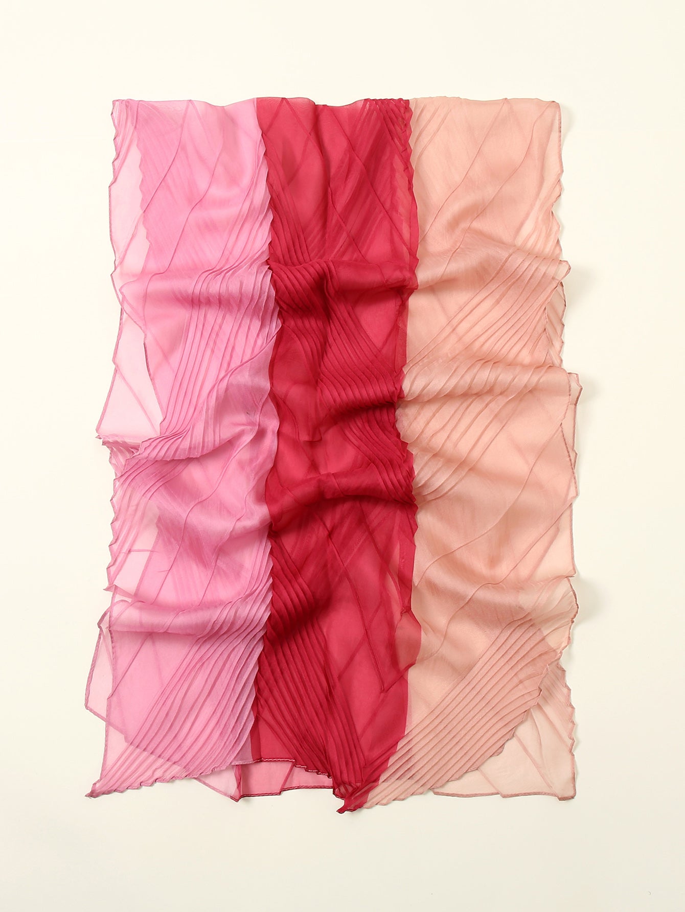 Crumpled rainbow color scarf Sai Feel