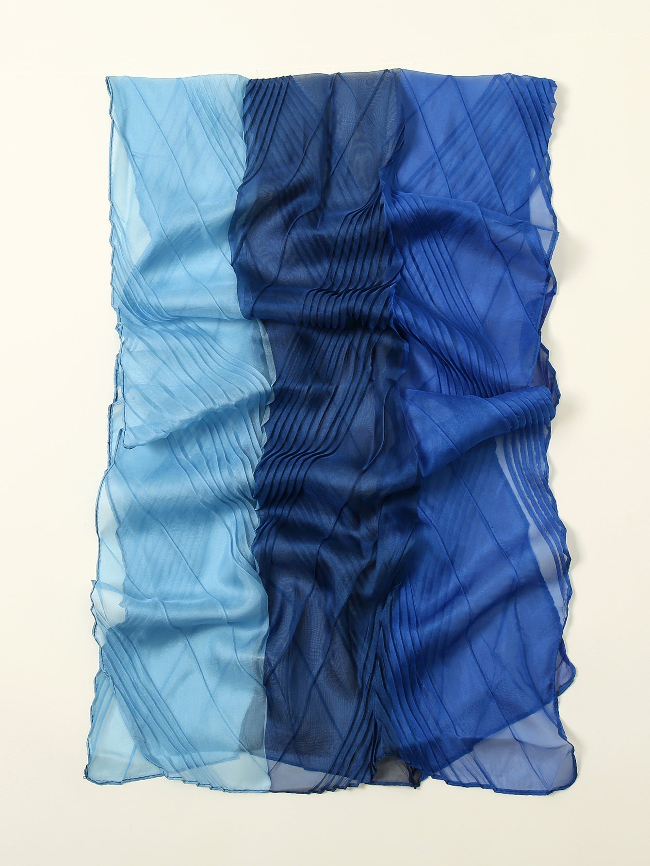 Crumpled rainbow color scarf Sai Feel