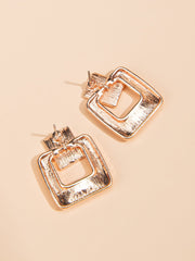 Crystal Square Style Earrings Sai Feel