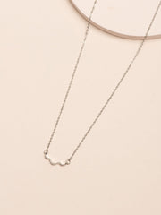 Curved Line Charm Necklace Sai Feel