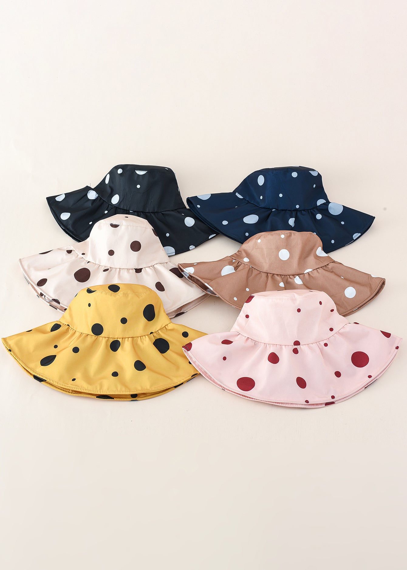 Dots Print Beach Visor Hat Sai Feel