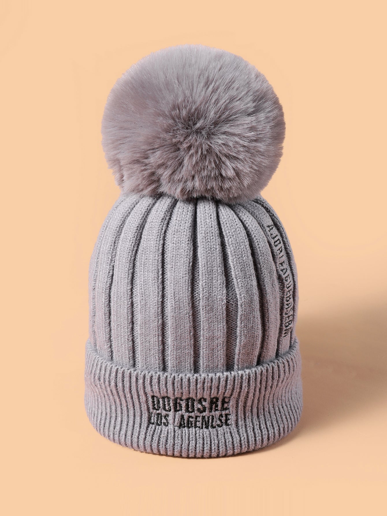 Double Layer Super Warm Pom Pom Decor Knit Beanie Winter Hat Sai Feel