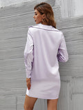 Draped Front Silky Satin Dress Sai Feel
