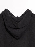 Drop Shoulder Letter Graphic Thermal Hoodie Sai Feel