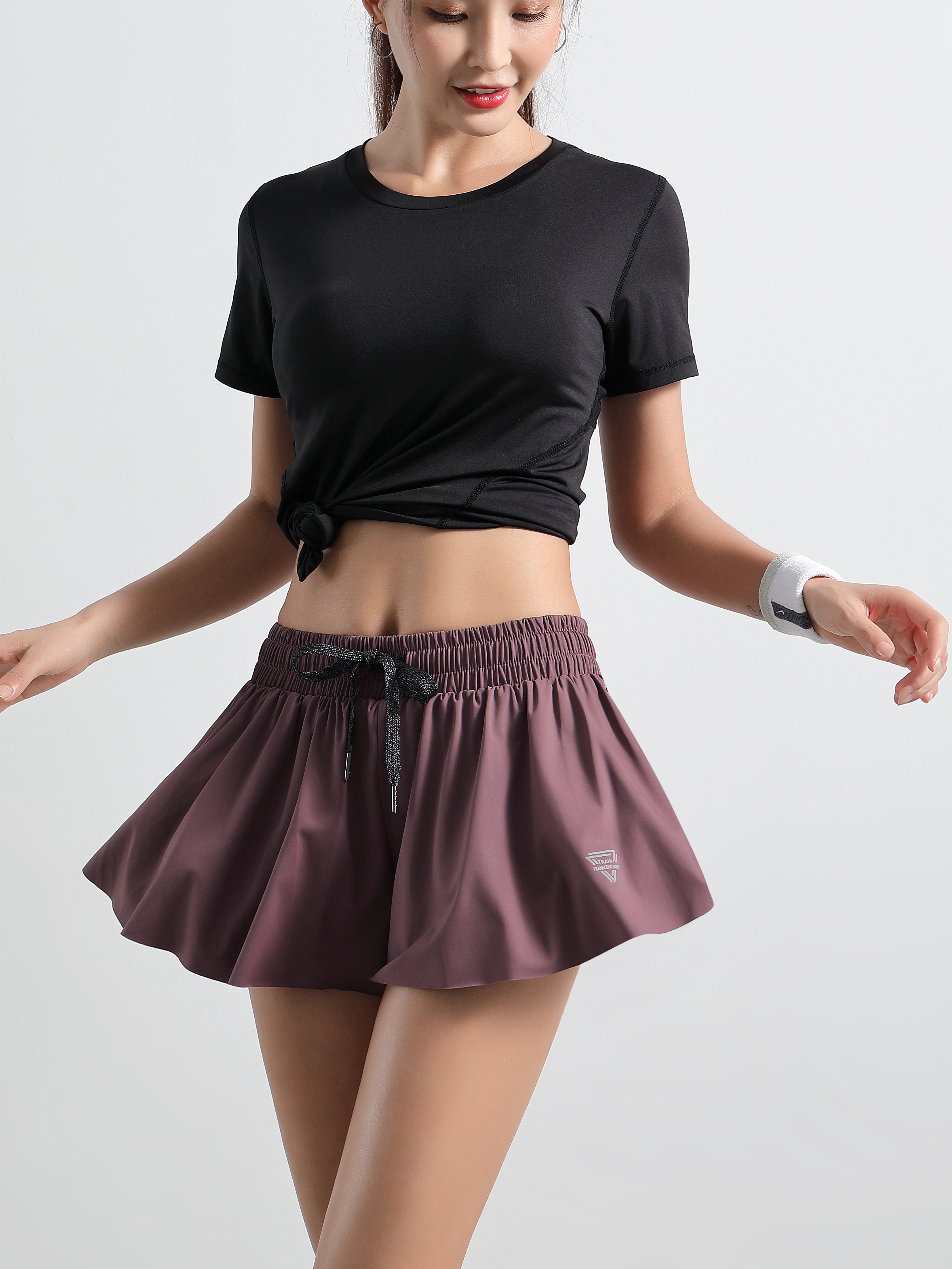 Elastic Waist 2 In 1 Flounce Layered Skirt Shorts Sai Feel