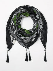 Ethnic print fringed scarf Sai Feel