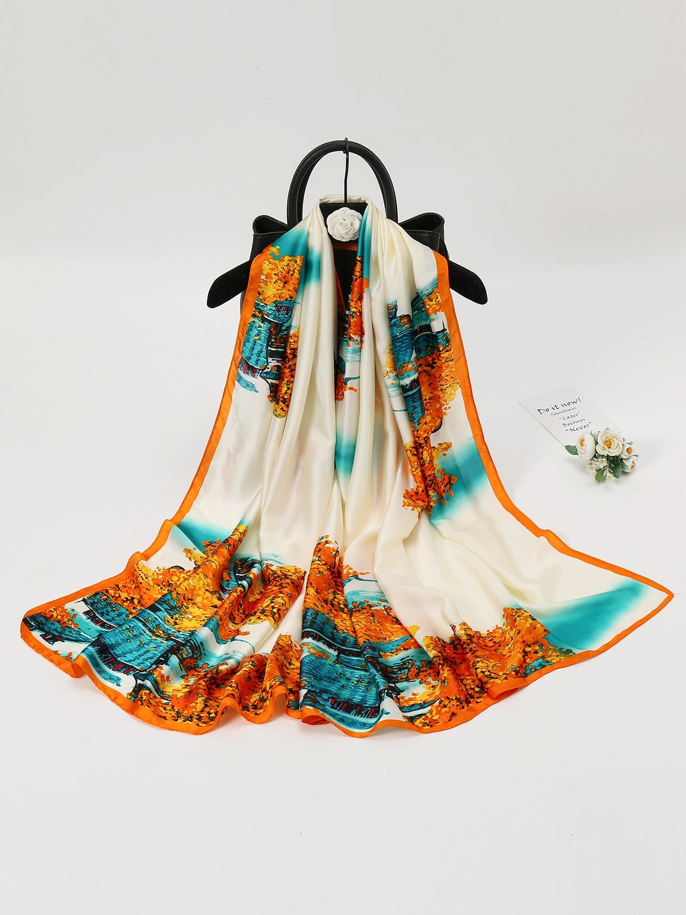 Ethnic silky scarf Sai Feel