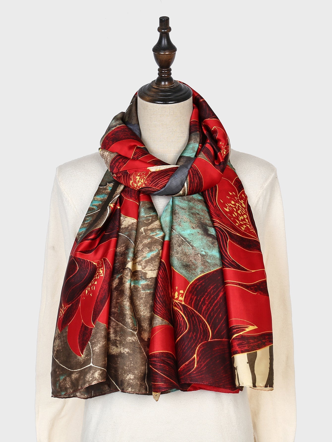 Ethnic silky scarf Sai Feel