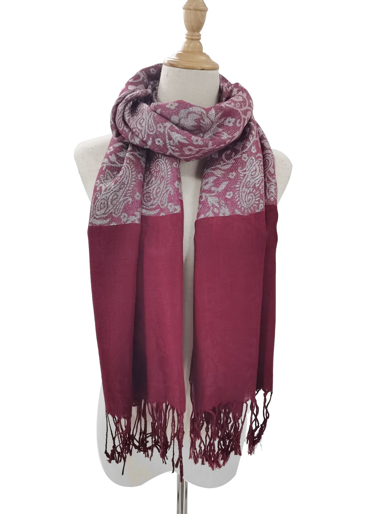 Ethnic style fringed scarf Sai Feel