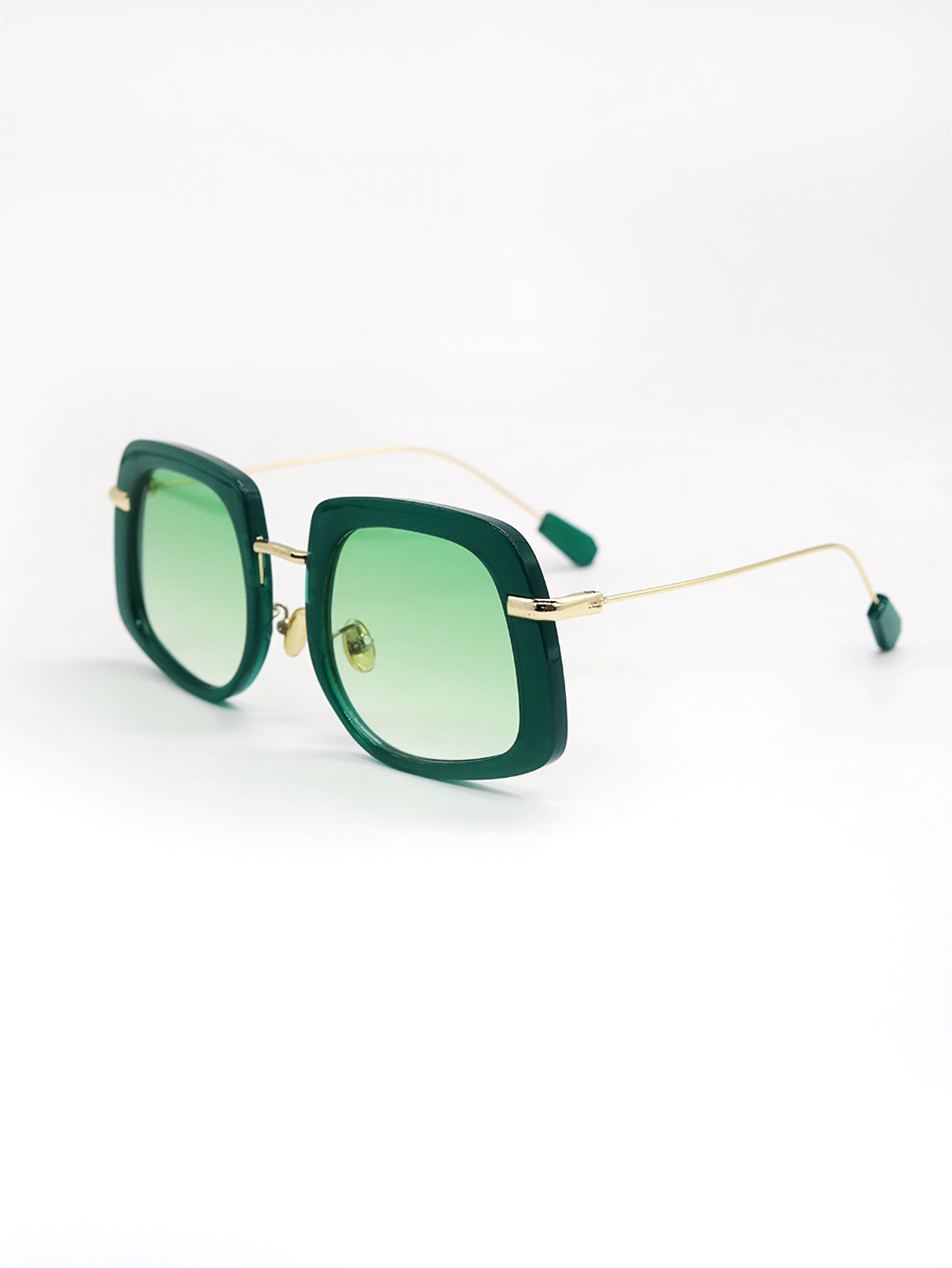 Fashion Square Frame Metal Rim UV Sunglasses Sai Feel