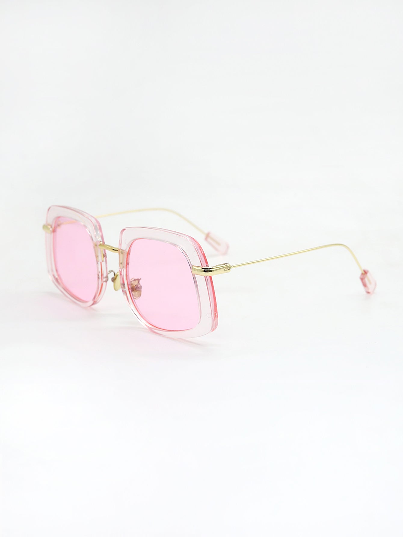 Fashion Square Frame Metal Rim UV Sunglasses Sai Feel