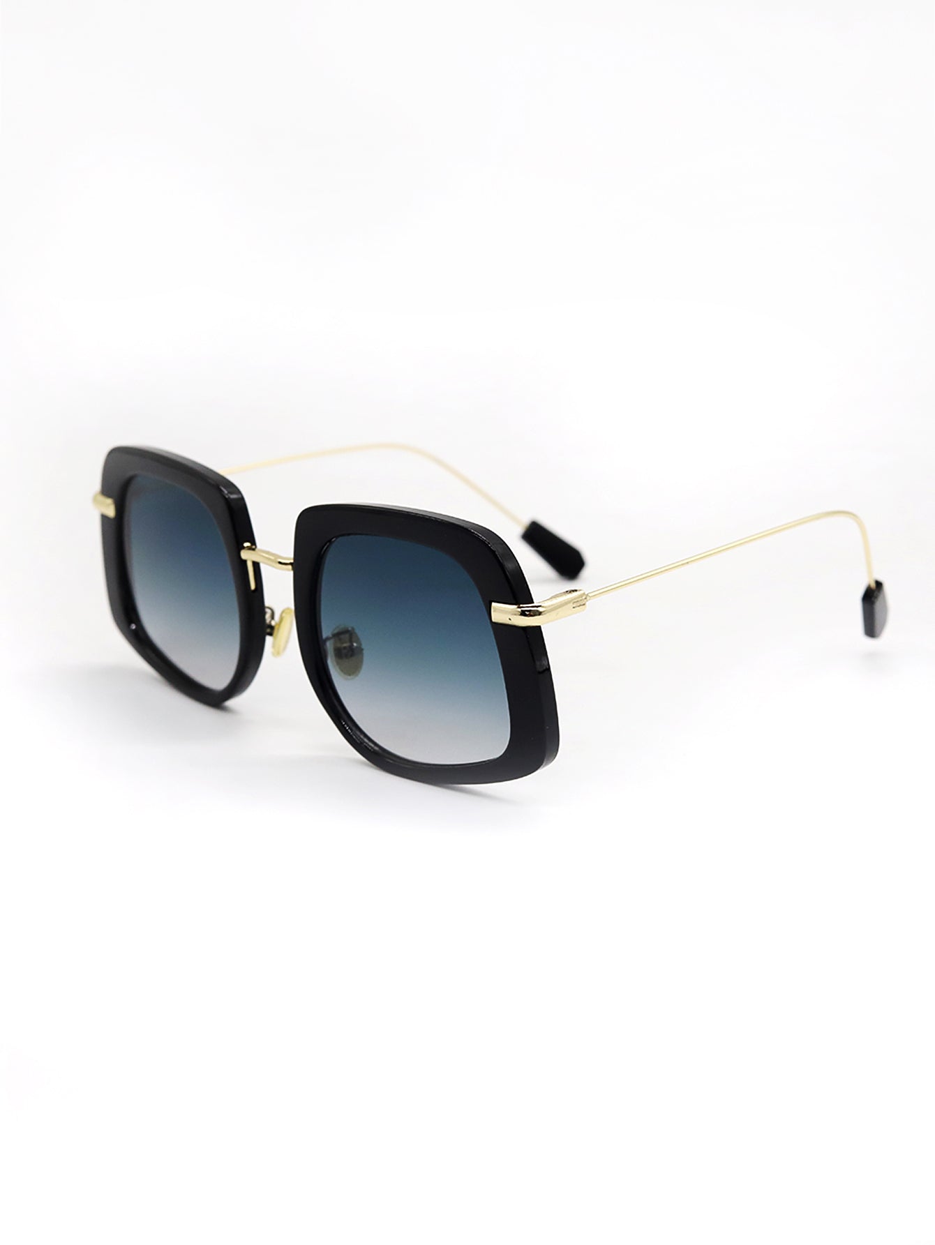 Fashion Square Frame Metal Rim UV Sunglasses Sai Feel