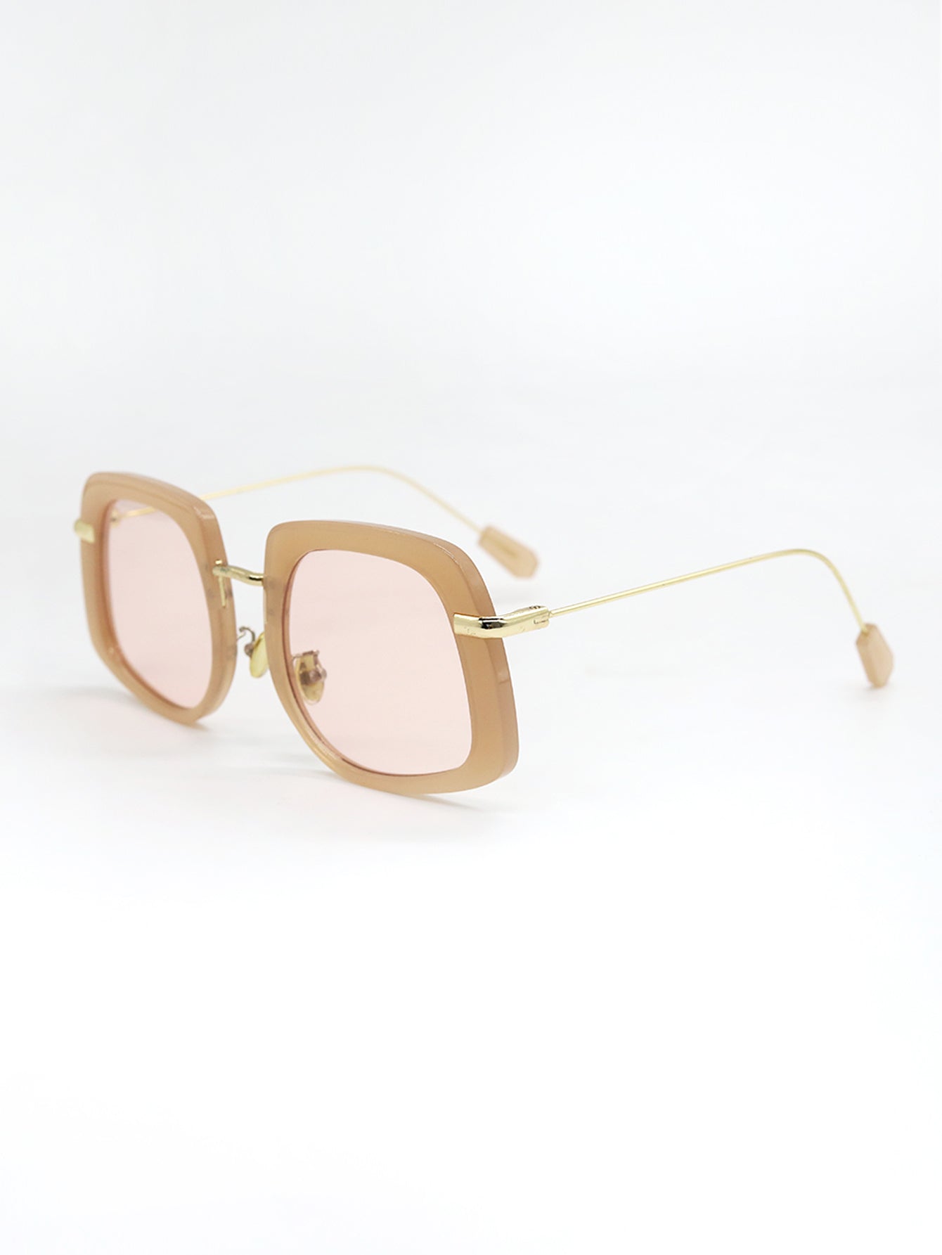 Fashion Square Frame Metal Rim UV Sunglasses Sai Feel