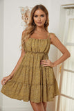 Fashion Women A-line Layered Ruffled Floral Dress Sai Feel