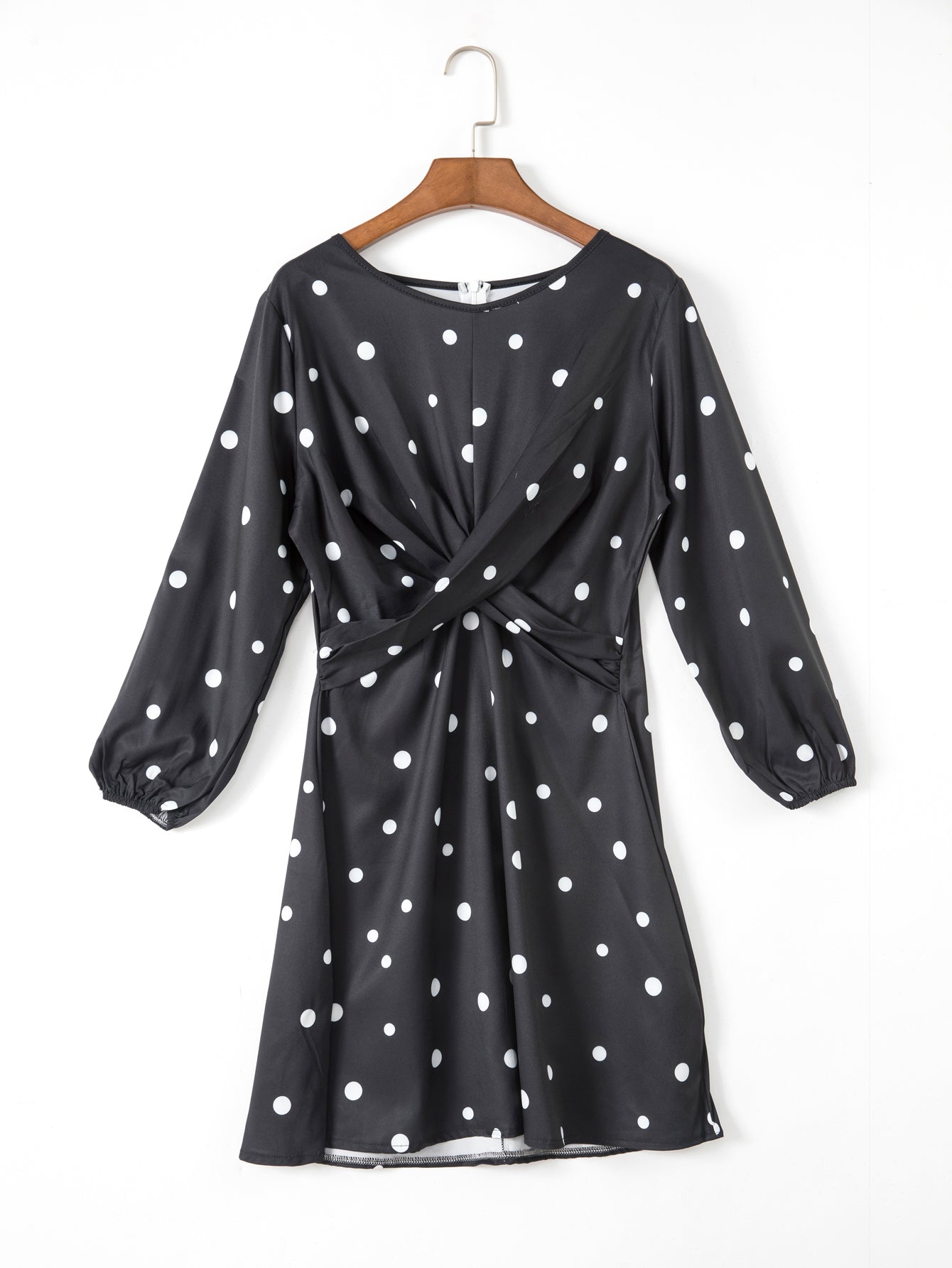 Fashion polka dot print long sleeve hot style dress Sai Feel