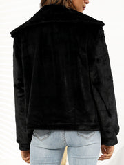 Faux Fur Zipper Up Coat Sai Feel