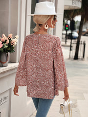 Flare Sleeve Disty Floral Blouse Sai Feel