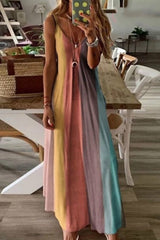 Floor Length Casual Patchwork Cute bohemian Dress Sai Feel