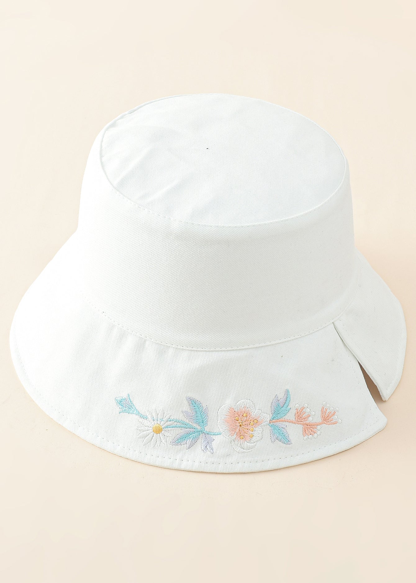 Floral Embroidery Bucket Hat Sai Feel