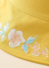 Floral Embroidery Bucket Hat Sai Feel