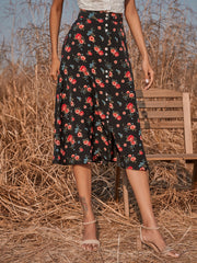 Floral Mid-length Skirt Sai Feel