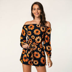 Floral Off -shoulder Romper Sai Feel