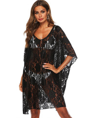 Floral Pattern Mesh Cover Up Sai Feel