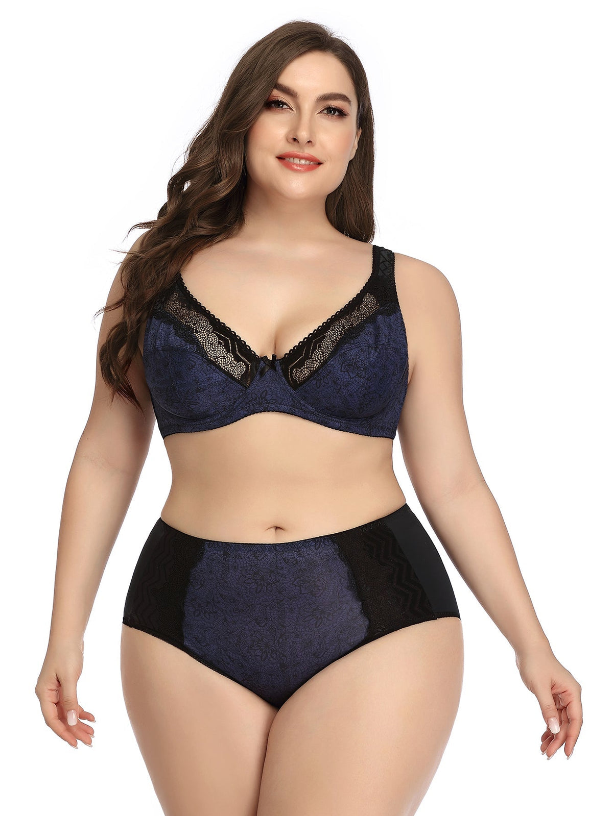 Floral Print Lace Bra and Panty Set Women Sexy Lingerie Bra Set Intimates Ladies Underwear Set Sai Feel