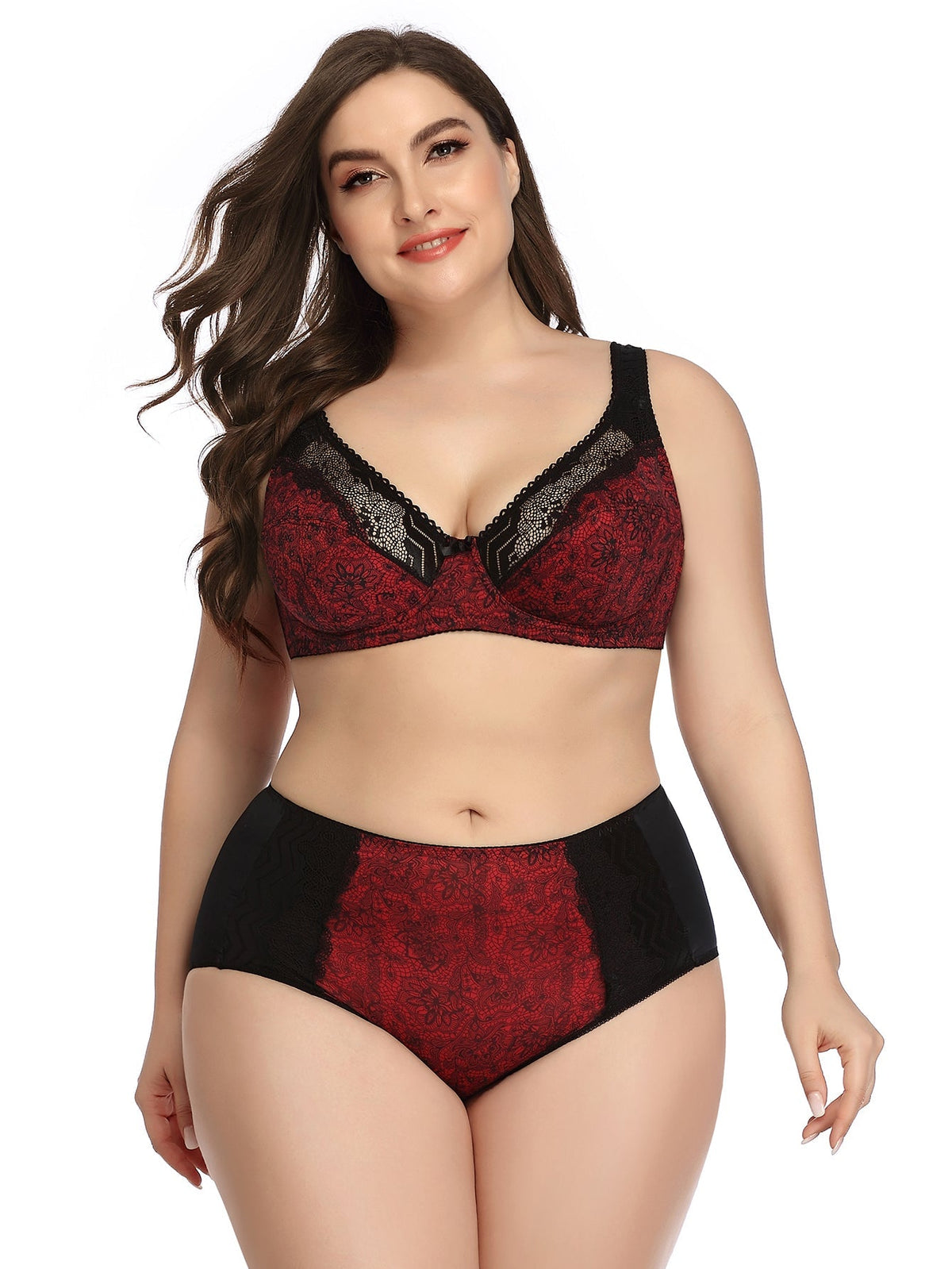 Floral Print Lace Bra and Panty Set Women Sexy Lingerie Bra Set Intimates Ladies Underwear Set Sai Feel