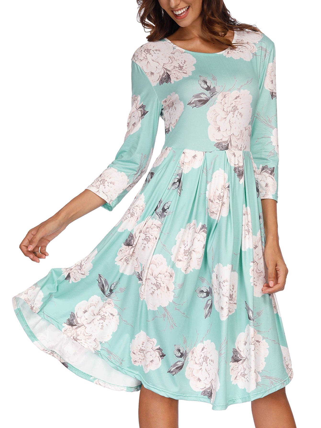 Floral Print Pocket Dress Sai Feel