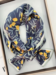 Floral print handbag 100% silk scarf Sai Feel