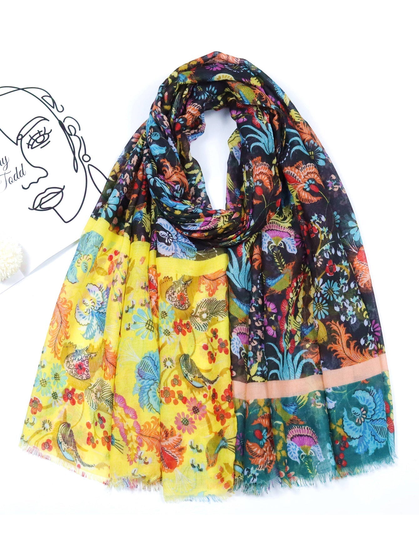 Floral print scarf Sai Feel