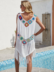 Flower Fringed Beach Holiday Dress Sai Feel