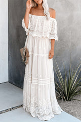 Forever glam ruffled strapless maxi dress Sai Feel