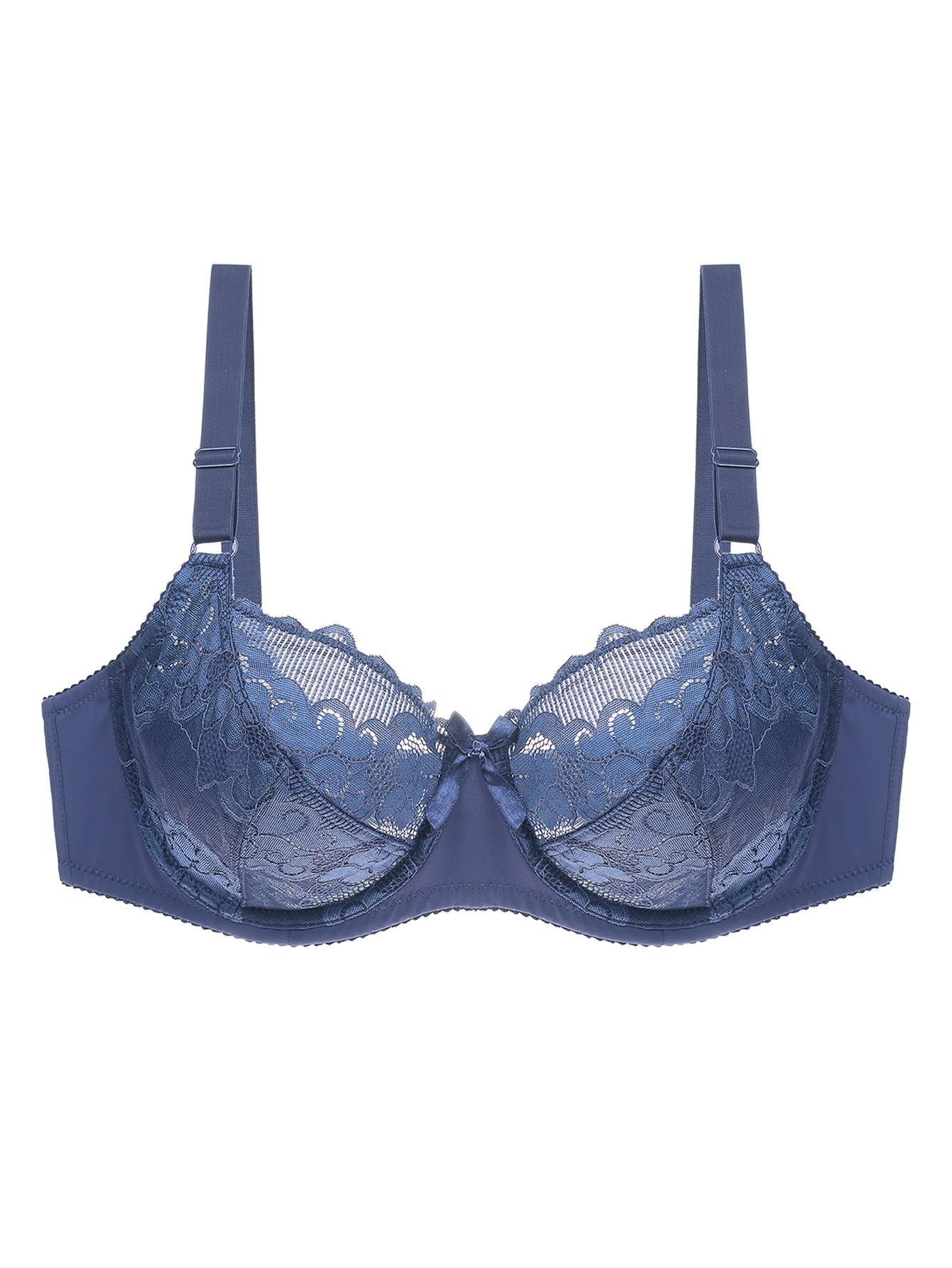 Full Cup Breathable Unlined Bra Lace Sexy Adjustable Straps Underwired Bra Plus Size Sai Feel