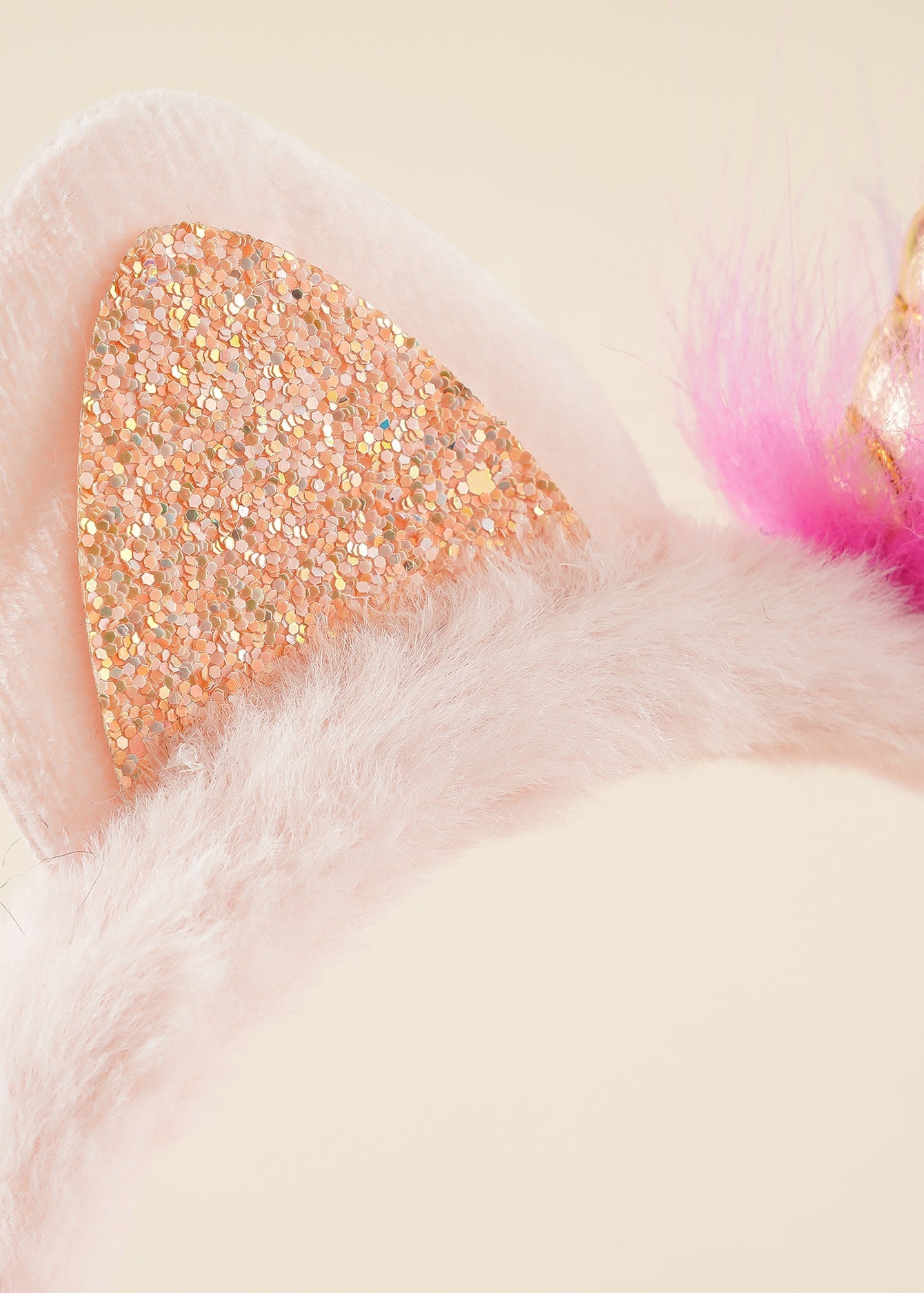 Fuzzy Unicorn Head Ear Muff Sai Feel