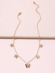 Golden Butterfly Necklace Sai Feel