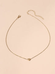 Golen Heart Charm Necklace Sai Feel