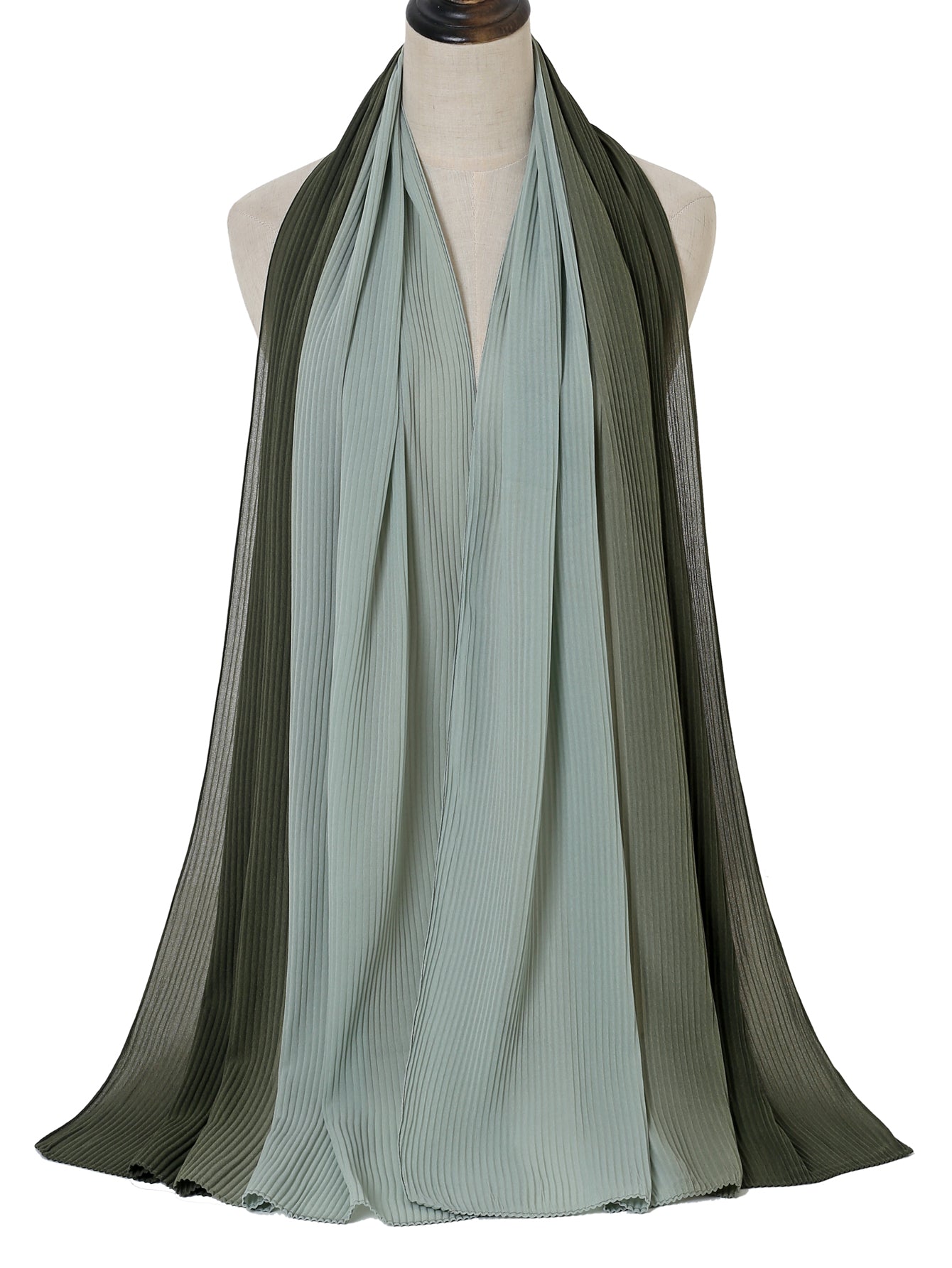 Gradient chiffon contrast two color gauze shawl Sai Feel