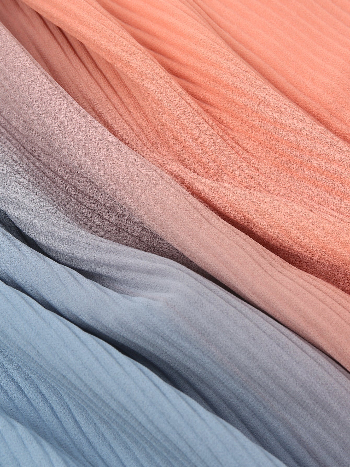 Gradient chiffon contrast two color gauze shawl Sai Feel