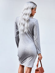 Gray Jersey Twist T-shirt Dress Sai Feel