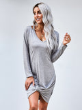 Gray Jersey Twist T-shirt Dress Sai Feel