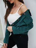 Green single-breasted pocket jacket Sai Feel