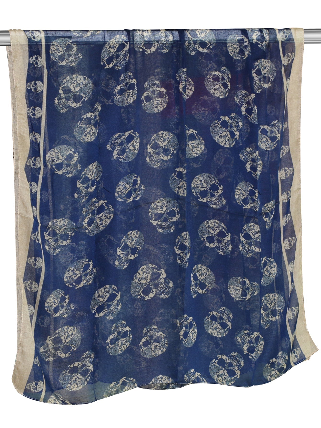 Halloween skull print silk scarf Sai Feel