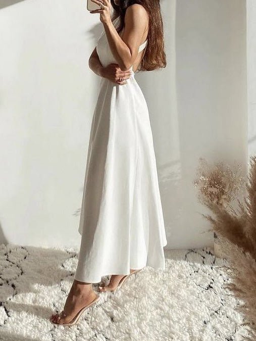 Halter Bare Back Sleeveless Dress Sai Feel